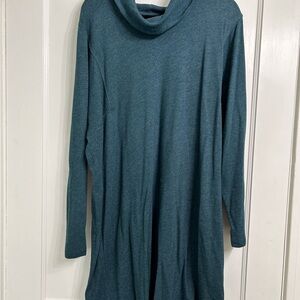 JJill 2X green cowl neck dress